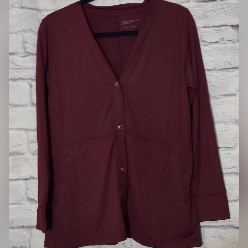 Nwot Comfort Code Lightweight Button Front V-Neck… - image 4